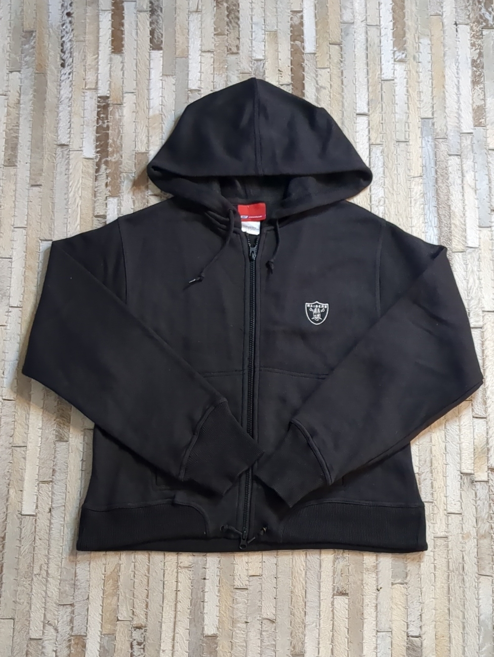 Reebok Women's S NWOT Las Vegas Raiders Full-Zip Black Hooded Sweatshirt